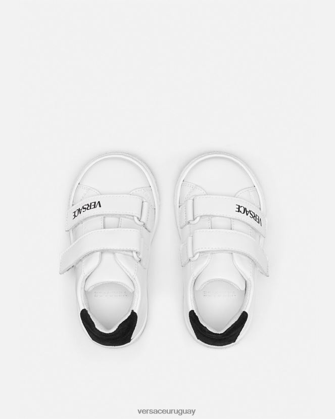 Versace zapatillas con logo para bebé niños blanco negro zapato H88R0H1876