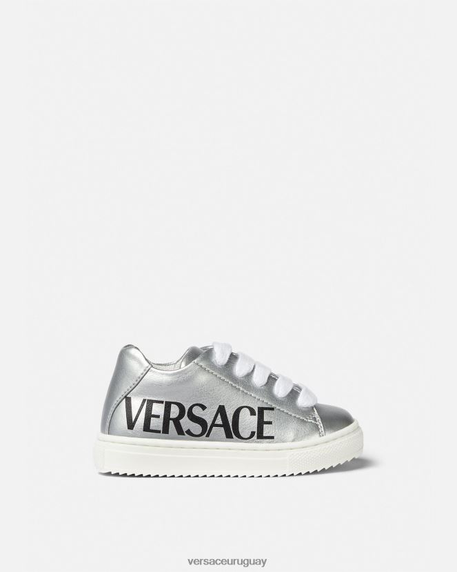 Versace zapatillas metalizadas con logo para bebé niños imprimir zapato H88R0H1875