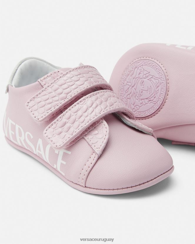 Versace zapatos de bebé con logotipo niños Rosa claro zapato H88R0H1848